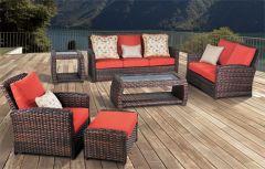 South Sea Rattan (5) Piece Huntington Seating Group