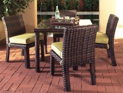 5 Piece St Croix Outdoor Resin Wicker Dining Set