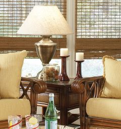 Saint Helena Natural Rattan End Table