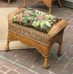 Tangiers Wicker Bench/Ottoman