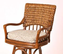 Wicker Counter Stool, Tilt Swivel, Rattan Frames & Bay Point Style Sienna (Minimum 2)