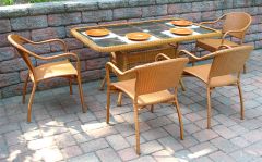 Resin Wicker Dining Set 60 x 36 Rectangular