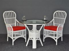 Rattan Dining Sets 36" Round Bahama Style (2-Arm Chairs) Brand New (2) Frame Colors
