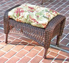 Bel Aire Resin Wicker Ottoman 