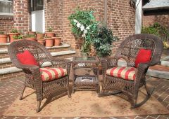 3 Piece Madrid Resin Wicker Chat Set (1) Chair (1) Rocker Avail (4) Colors
