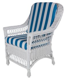 Wicker Dining Chair w/Seat & Back Cushion, Columbia Style (Min -2)