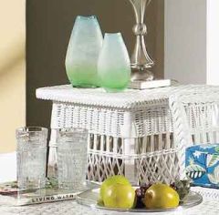 Capri Natural Wicker End Table