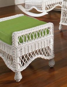 Capri Natural Wicker Ottoman