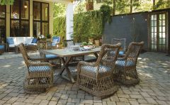 Lane Venture Mystic Harbor (7) Piece Resin Wicker and Aluminum Dining Set