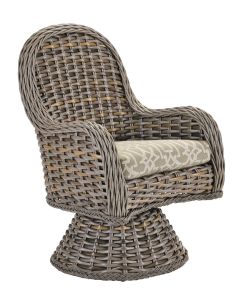 South Hampton Synthetic Swivel Dining Arm Chair