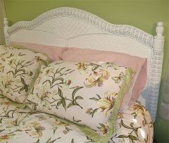 Wicker Headboard White King Montego Bay Style