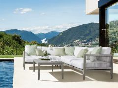  All Weather Aluminum Modular Sectional Collection Palm Isle Sectional