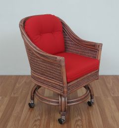 Wicker Dining Chair w/Castors Portofino Style (Min. 2)