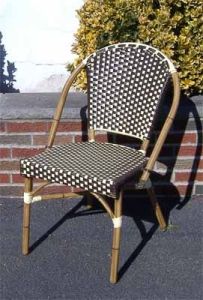 Resin Wicker Dining Chair, Cafe Style (Minimum 4), Antique Brown & Ivory