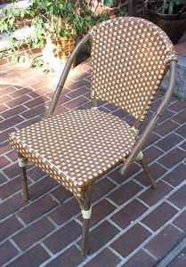 Resin Wicker Dining Chair, Cafe Style (Minimum 4), Golden Honey & ivory