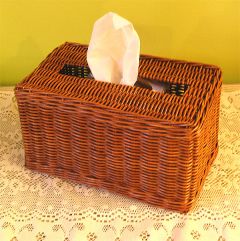 Rectangular Wicker Tissue Box Cover