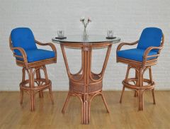 Savanah 36" Round High Bar Height Rattan Dining Set