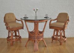 Savanah 36" Round Counter Height Rattan Dining Set