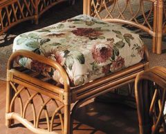 Antiqua Natural Rattan Ottoman 