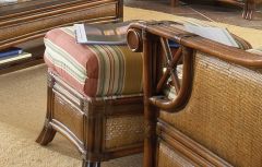 Saint Helena Rattan Ottoman