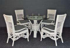 Wicker Dining Sets 42" Round (4) Side Chairs) Victorian