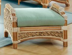 Aloha Rattan Ottoman with Cushion