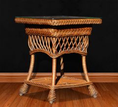 Wicker End Table, Arlington Style