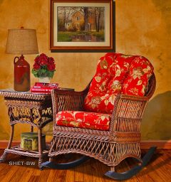 Natural Rattan Arlington Wicker Rocker