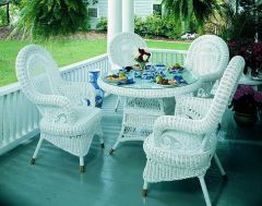 Wicker Dining Set Cottage Style 42"