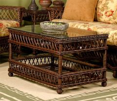 Wicker Coffee Table, Harbor Beach Style