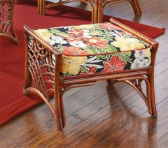 South Pacific Natural Rattan Ottoman