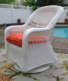 Belair Resin Wicker Swivel Glider Chairs White