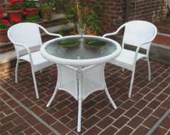 Resin Wicker Bistro Dining Set, 30" Round 
