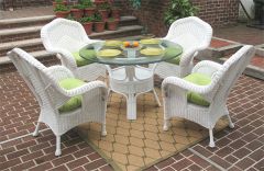  Wicker Dining Set 48" Round Naples Style