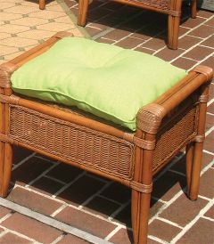 Sunbrella Fabric Wicker Ottoman Cushion