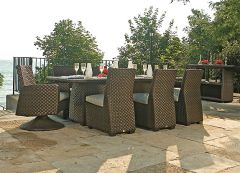 (9 )Piece Leeward Synthetic Outdoor Wicker Dining Set