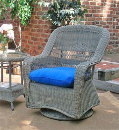 Belair Resin Wicker Swivel Glider Chairs, Driftwood