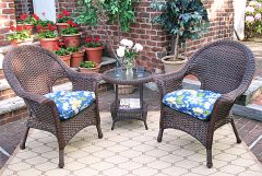 Resin Wicker Chat Set Veranda High Back