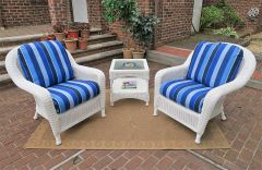 3 Piece Laguna Beach Resin Wicker Chat Set 