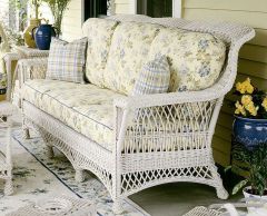 Lancaster Natural Wicker Sofa High Back