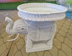 Wicker Elephant Table