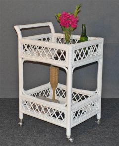 Wicker Serving Cart, Casters, Florentine Style--Brand New Has Arrived