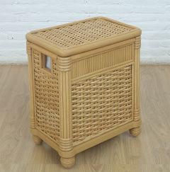 Wicker Hamper Cloth Lining, Isla Morada Style----Wood & rattan frame----Estimate July arrival here.