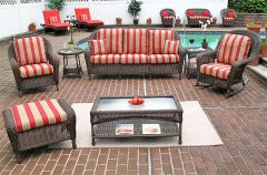 4 Piece Laguna Beach Resin Wicker Patio Furniture with Sofa ,(2) Chairs (1) Table