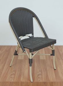 Resin Wicker Chair, Cafe Style, Brown (MIN. 2) Premium 7mm Indonesian Wicker