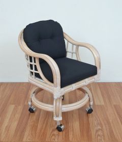 Wicker Dining Chair w/Castors Luciana Style Min 2