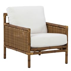 Lane Venture Brooks by Celerie Kemble Resin Wicker Lounge Chair with Cushions