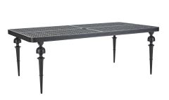 Lane Venture Hemingway Islands Aluminum Frame Rectangular Dining Table with Umbrella Hole