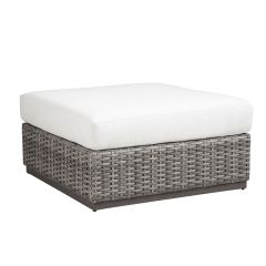 Lane Venture Hyannis Resin Wicker Ottoman with Cushion