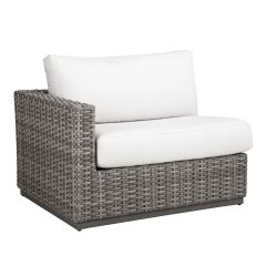 Lane Venture Hyannis Resin Wicker Left Arm Facing Chair with Cushion.